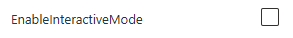 Screenshot, der zeigt, wie der interaktive Modus aktiviert wird.