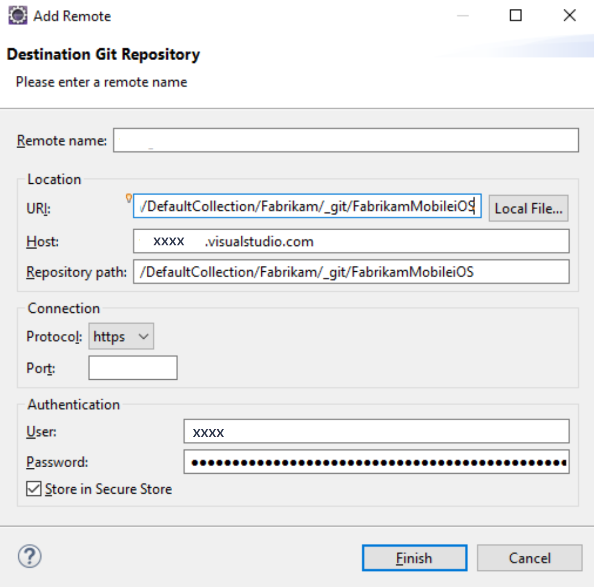 Laden Sie Ihren Code mithilfe der Klon-URL von der Website in Azure Repos hoch