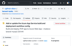 Screenshot, der zeigt, wie Sie Ihre Änderungen in der Browseroberfläche von Visual Studio Code übernehmen.