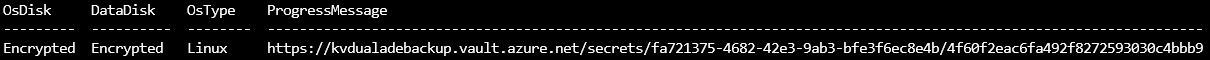 Allgemeine Verschlüsselungseinstellungen für Vorgang mit zwei Durchläufen per Azure CLI