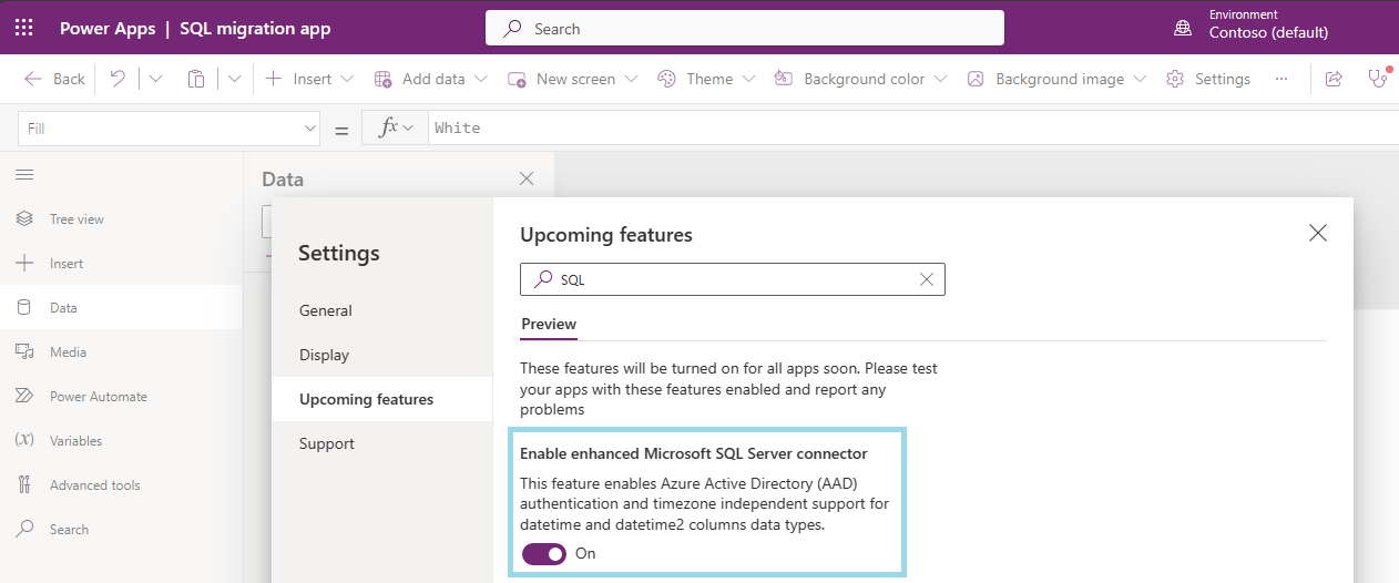 Aktivieren des erweiterten SQL Server-Features