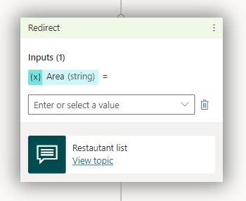 Screenshot des Erstellungscanvas, der die Auswahl der Variable aus der Liste an Optionen zeigt.