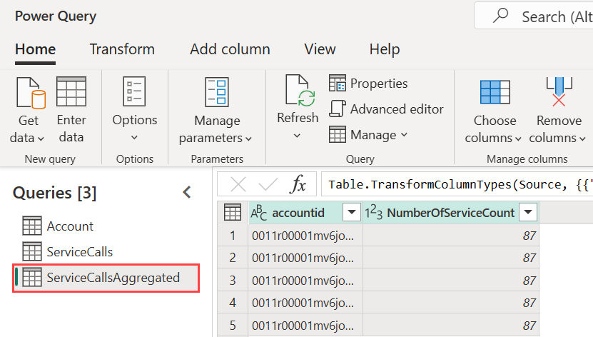 Screenshot, der die berechneten Tabellen in Power BI Premium betont.