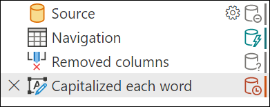 Screenshot, der zeigt, wie das Hinzufügen einer Großschreibung jedes Word-Schritts die Faltung umbricht.