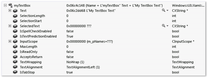 TextBox-Daten mithilfe von Visualizer