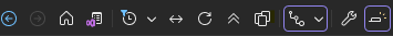 Screenshot der Symbolleiste im Projektmappen-Explorer in Visual Studio