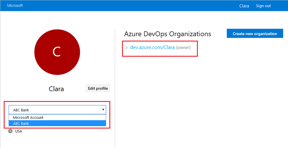 Screenshot that shows selecting the directory that contains the organization that contains the project.