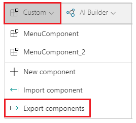 Export components insert menu Export components insert menu.