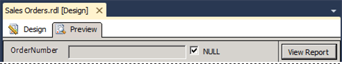 Report viewer with parameter area visible Report viewer with parameter area visible