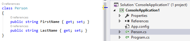 Screenshot of Inline result - C#.
