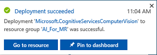 Screenshot that shows the selection of the Go To Resource button.