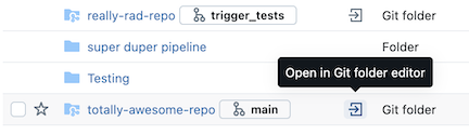 Aprire l'editor di cartelle Git