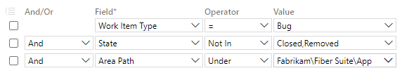 Screenshot di Query Editor, Bug attivi.