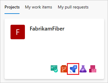 Screenshot dell'elenco dei progetti.