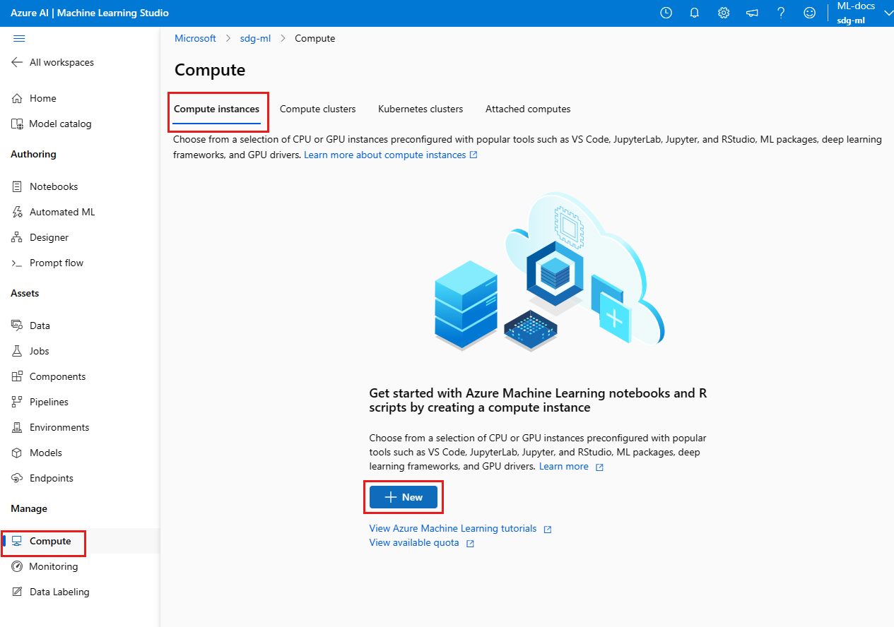 Screenshot che mostra l'attività di creazione al centro della pagina.