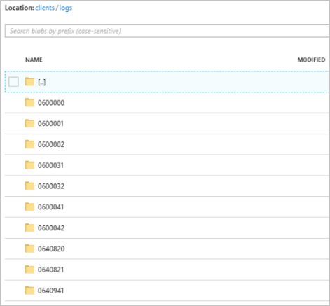 Screenshot che mostra il contenitore dei client.