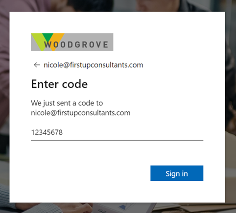 Screenshot che mostra la pagina di inserimento del codice.
