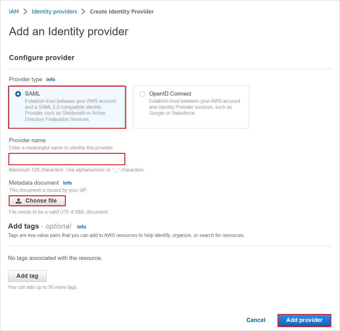 Screenshot di Configura Fornitore.