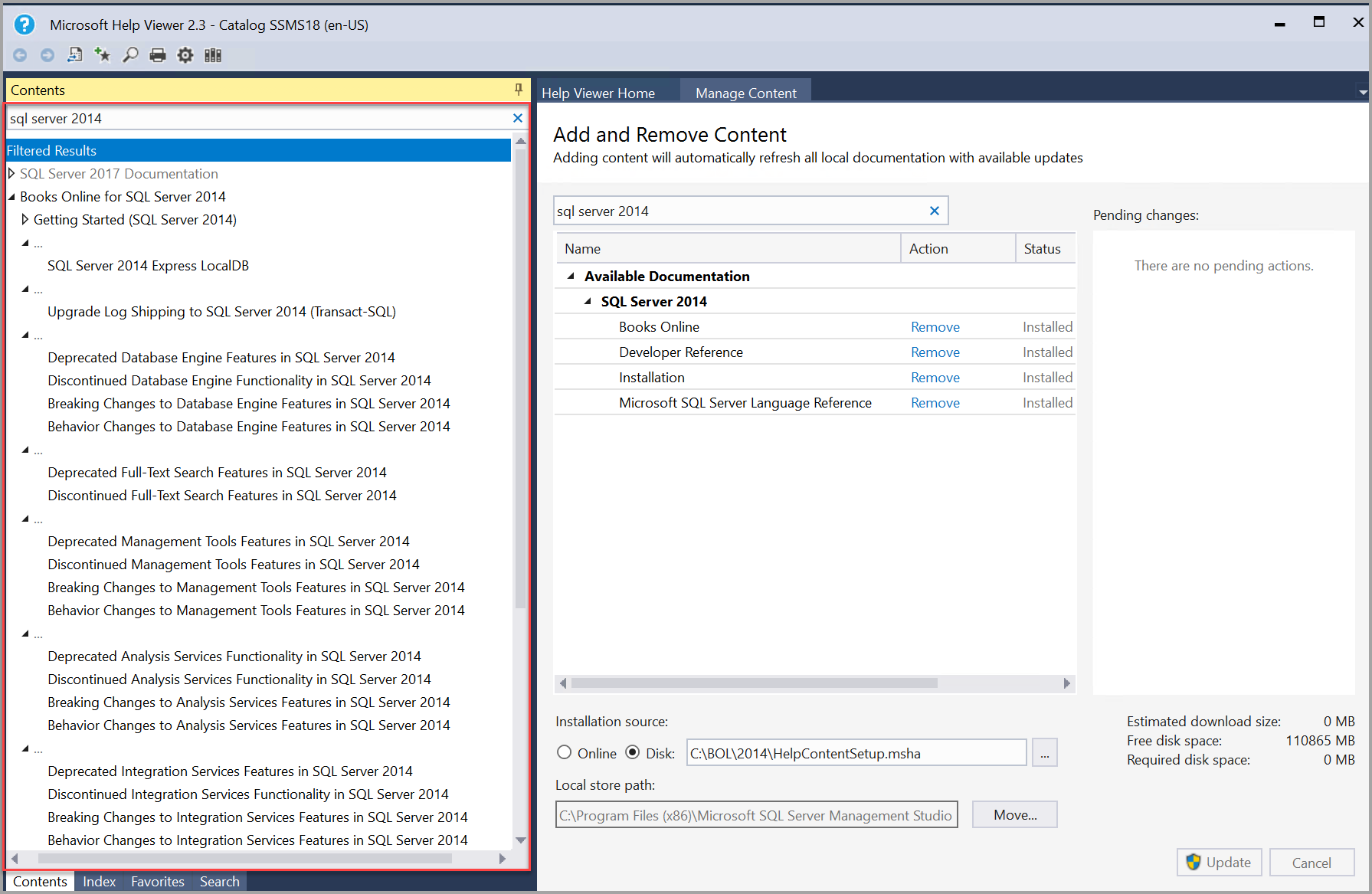 Libri di SQL Server 2014 aggiornati automaticamente