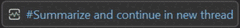 Screenshot della sintesi dei thread.