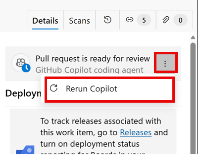 画面には選択した [その他のアクション] アイコンが表示され、次に [開発] 領域で [Copilot] の選択を再実行します。